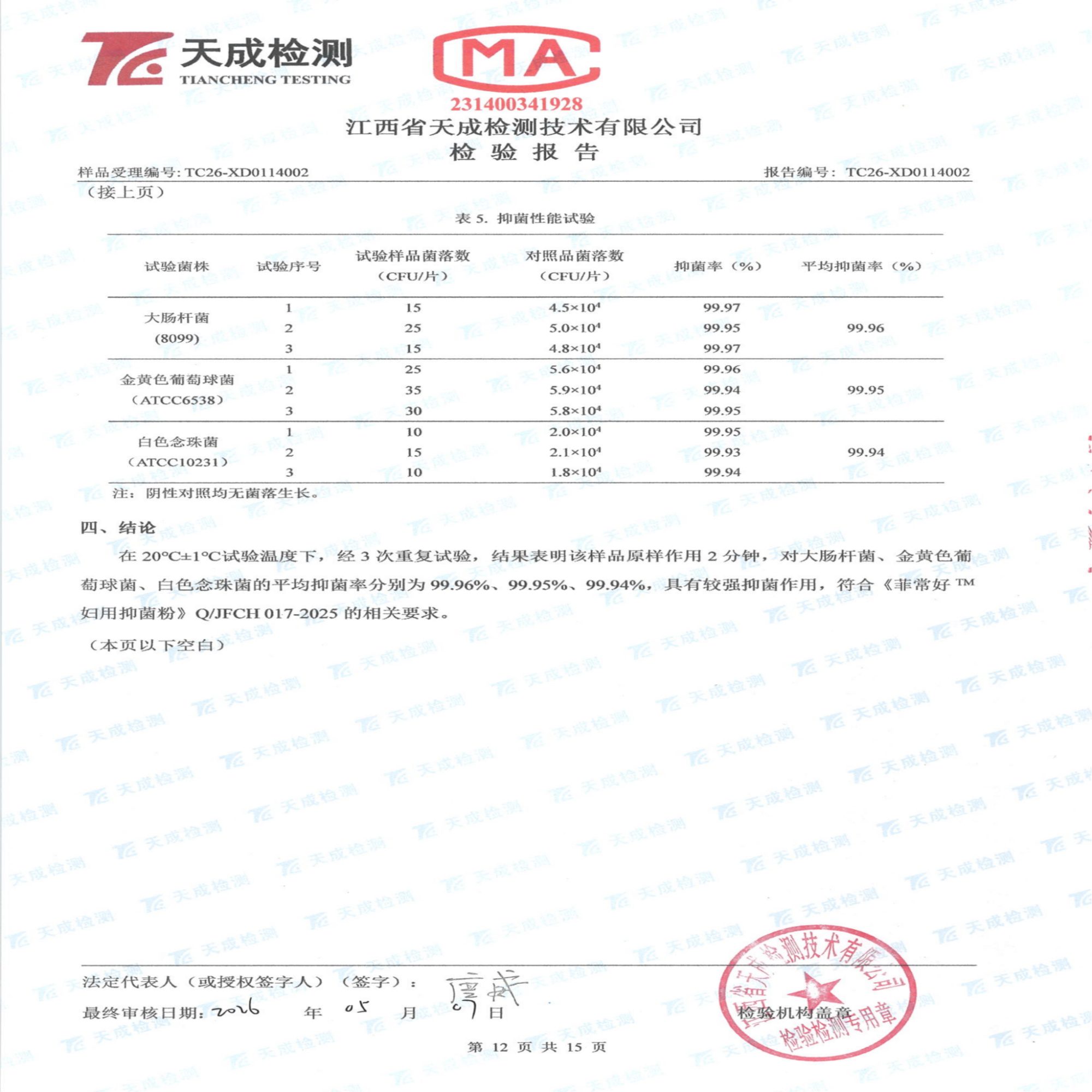 妇用抑菌粉检验报告_12